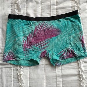 Green & Magenta Palm Leaf Boyshorts